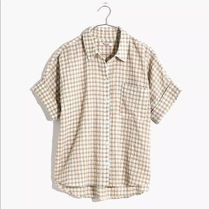 Madewell Gingham Seersucker Shirt, XXS